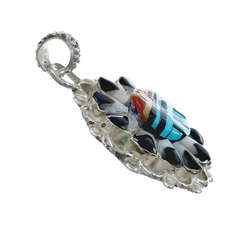 Zuni Multicolor Sun Sterling Silver Pendant NX11723